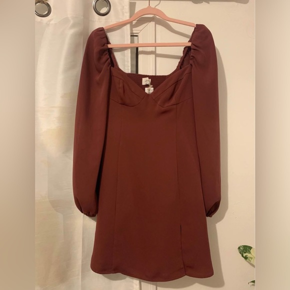 Aritzia Wilfred Novella Dress Size 0 Garnet Red - Picture 2 of 4